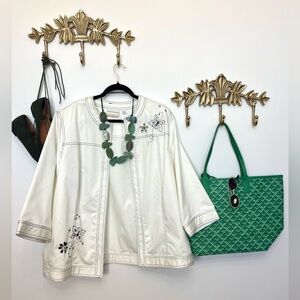 100% cotton embellished denim style jacket XL